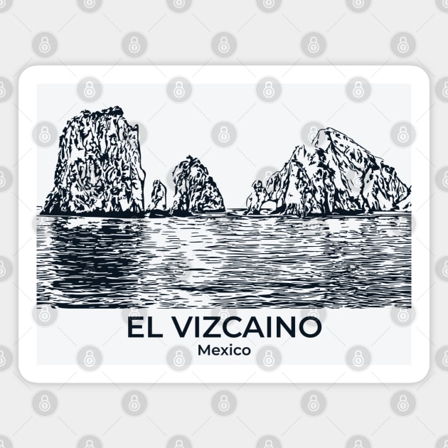 El Vizcaino - Mexico Magnet by Lakeric